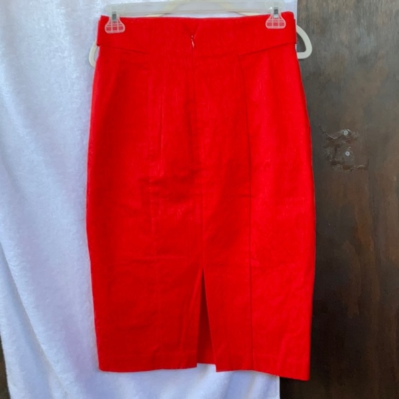 New York & Company Orange 3 Piece Knee-length Pencil Skirt, Blazer and Pant Set - Picture 7 of 15